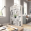 vidaXL Room Divider/Book Cabinet White Engineered Wood Office Privacy Screen 4