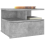 VidaXL vidaXL Floating Nightstand Concrete Grey Engineered Wood Wall Bedside Table 4