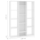 vidaXL Room Divider/Book Cabinet White Engineered Wood Office Privacy Screen 5