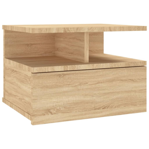 VidaXL Floating Nightstand Sonoma Oak 40x31x27cm Chipboard 2
