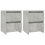 VidaXL vidaXL 2x Bedside Cabinets Engineered Wood Concrete Grey Nightstand End Table 3