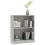 VidaXL vidaXL Concrete Grey 2-Tier Bookshelf – Engineered Wood Storage Rack, 602474.5 cm, Code 800859 4