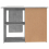 VidaXL vidaXL Corner Desk Concrete Grey Engineered Wood Study Laptop Workstation 14