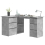 VidaXL vidaXL Corner Desk Concrete Grey Engineered Wood Study Laptop Workstation 10