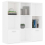 vidaXL Book Cabinet White Engineered Wood Storage Display Shelf Organiser 4
