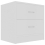 VidaXL vidaXL Bedside Cabinet White Engineered Wood Nightstand Sideboard End Table 3