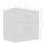 VidaXL vidaXL Bedside Cabinet White Engineered Wood Nightstand Sideboard End Table 7