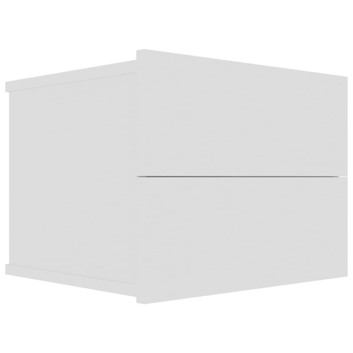 VidaXL vidaXL Bedside Cabinet White Engineered Wood Nightstand Sideboard Couch Table 2