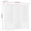 vidaXL Book Cabinet White Engineered Wood Storage Display Shelf Organiser 10
