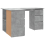VidaXL vidaXL Corner Desk Concrete Grey Engineered Wood Study Laptop Workstation 13