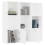 vidaXL Book Cabinet White Engineered Wood Storage Display Shelf Organiser 7
