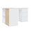 vidaXL Corner Desk White Engineered Wood Computer Table Laptop Workstation 13