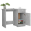vidaXL Desk Concrete Grey Engineered Wood Corner Console Writing Office Table 7