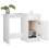 vidaXL Desk White Engineered Wood Corner Console Computer Writing Office Table 7