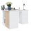 vidaXL Corner Desk White Engineered Wood Computer Table Laptop Workstation 12