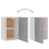 VidaXL vidaXL Kitchen Cabinet Concrete Grey Engineered Wood Kitchen Storage Organiser 6