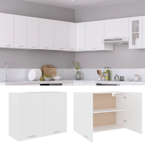 VidaXL vidaXL Kitchen Cabinet White Engineered Wood Kitchen Storage Shelf Organiser 2