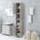 VidaXL vidaXL Bathroom Cabinet Concrete Grey Engineered Wood Under Basin Cupboard 4