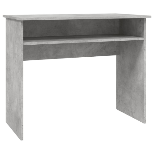 vidaXL Desk Concrete Grey Engineered Wood Computer Office Table Workstation 2
