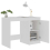 vidaXL Desk White Engineered Wood Computer Desk Workstation Office Corner Desk 7