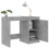 vidaXL Desk Concrete Grey Engineered Wood Office Writing Desk Workstation 7