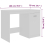 vidaXL Desk White Engineered Wood Computer Desk Workstation Office Corner Desk 10