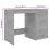 vidaXL Desk Concrete Grey Engineered Wood Office Writing Desk Workstation 10