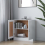 VidaXL vidaXL Book Cabinet White Engineered Wood Bookshelf Bookcase Storage Sideboard 4