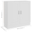 VidaXL vidaXL Book Cabinet White Engineered Wood Bookshelf Bookcase Storage Sideboard 5