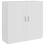 VidaXL vidaXL Book Cabinet White Engineered Wood Bookshelf Bookcase Storage Sideboard 3