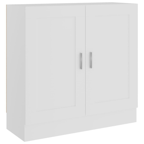 VidaXL vidaXL Book Cabinet White Engineered Wood Bookshelf Bookcase Storage Sideboard 2