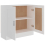 VidaXL vidaXL Book Cabinet White Engineered Wood Bookshelf Bookcase Storage Sideboard 8