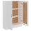 VidaXL vidaXL Book Cabinet White Engineered Wood Bookshelf Bookcase Storage Sideboard 6
