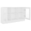 VidaXL vidaXL Vitrine Cabinet White Engineered Wood Sideboard Storage Side Cupboard 5