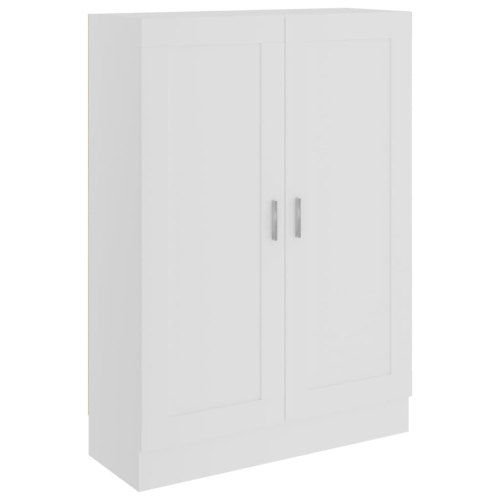 VidaXL vidaXL Book Cabinet White Engineered Wood Bookshelf Bookcase Storage Sideboard 2
