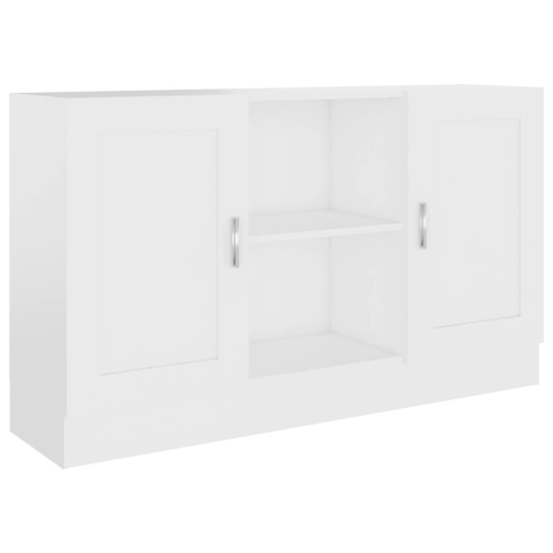 VidaXL vidaXL Sideboard White Engineered Wood Storage Cupboard Side Buffet Cabinet 2