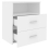 VidaXL vidaXL 2x Bed Cabinets White Bedside Side Table Storage Cabinet Nightstand 7