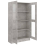VidaXL vidaXL Vitrine Cabinet Concrete Grey Engineered Wood Bookcase Storage Unit 6
