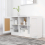 VidaXL vidaXL Sideboard White Engineered Wood Storage Cupboard Side Buffet Cabinet 4
