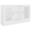 VidaXL vidaXL Vitrine Cabinet White Engineered Wood Sideboard Storage Side Cupboard 3