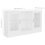 VidaXL vidaXL Vitrine Cabinet White Engineered Wood Sideboard Storage Side Cupboard 8
