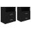 VidaXL vidaXL 2x Bed Cabinets Black Bedside Side Table Storage Cabinet Nightstand 3