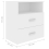 VidaXL vidaXL 2x Bed Cabinets White Bedside Side Table Storage Cabinet Nightstand 10