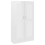 VidaXL vidaXL Book Cabinet High Gloss White Engineered Wood Storage Rack Sideboard 3