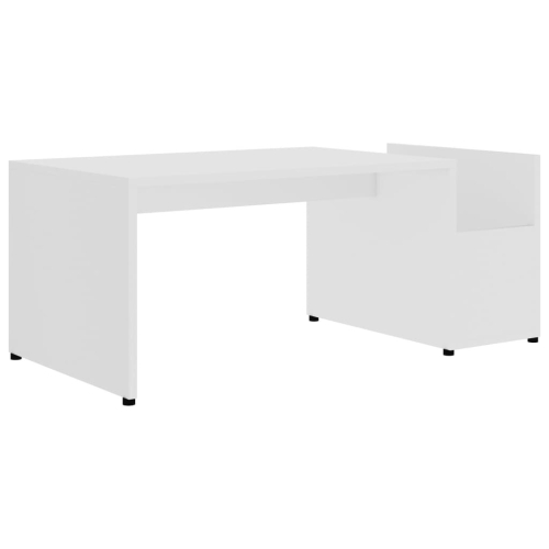 vidaXL Coffee Table White Engineered Wood Couch Sofa Side End Storage Tea Desk 2