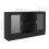 VidaXL vidaXL Vitrine Cabinet Black Engineered Wood Sideboard Storage Side Cupboard 5