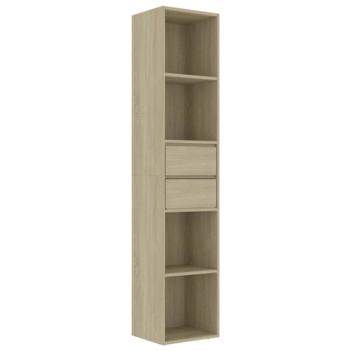 vidaXL hylde, Sonoma eg, 36x30x171 cm, spånplade 2