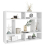 VidaXL vidaXL Wall Shelf White Engineered Wood Hanging Wall Display Shelf Cabinet Set 4