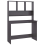 vidaXL Desk with Shelf High Gloss Grey Engineered Wood Computer Office Desk 3