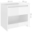 VidaXL vidaXL 2x Bedside Cabinets High Gloss White Engineered Wood Nightstand Drawer 4